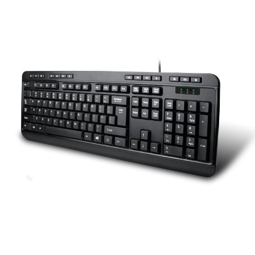 Adesso Multimedia Desktop 104-Key USB Keyboard for Windows One-Touch Controls (AKB-132UB)