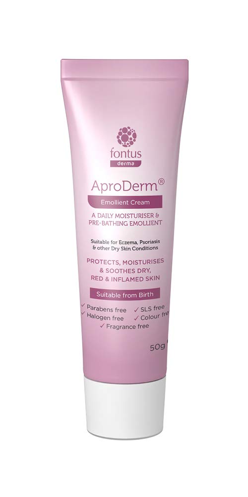 AproDerm® Emollient Cream 50g Tube – Gentle, 2-in-1 Moisturiser and Soap Substitute; Suitable for Dry Skin, Eczema, Dermatitis and Psoriasis; Vegan