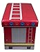 Fire Truck Collapsible Storage Organizer by Clever Creations | Firetruck Storage Box Folding Storage Ottoman for Your Bedroom | Perfect Size Storage Chest for Books, Shoes & Games