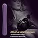 EMISH Wireless Electric Wand Massager Rechargeable Handheld Personal Vibrator Magic Cordless Therapy Silicone Waterproof 10 Modes Vibrator Wand Massager for Muscle Aches & Sports Recovery (Purple)