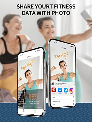 Slimpal Smart Body Measuring Tape, Tape Measure for Body Waist Arms Hip Bust Measurements Device with App, Retractable Bluetooth Monitoring Body Fat BMI Tool for Fitness Shape & Weight Loss