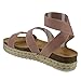 Nature Breeze Womens Kacie Closed Toe Casual Ankle Strap Sandals