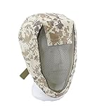 LOOGU Tactical V3 Wire Mesh Paintball Airsoft Mask Safety Full Face Fencing Mask (Digital Camo)