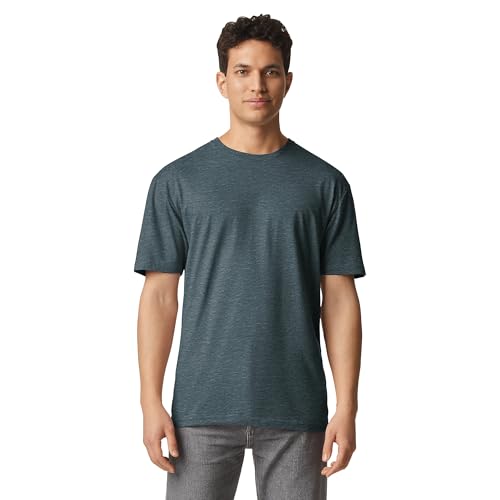 Gildan Adult Softstyle Cotton T-Shirt, Style G64000, Multipack, Dark Heather (3…