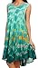 Sakkas 15803 - Nora Sleeveless Embroidered Short Tie Dye Caftan Dress/Cover up - Green - OS