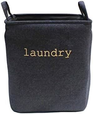 Dailydollor Home Rectangular Toys Clothing Storage Laundry Baskets (Black)