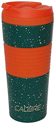 VIGOUR (Calibre) by Happy Earth (400ml, Double Wall high Grade Stainless Steel Travel Mug, Vacuum Insulated, Spill Proof lid, BPA Free)
