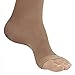 Ames Walker AW Style 48 Sheer Support 20-30 mmHg Firm Compression Open Toe Thigh High Stockings w/Top Band Nude Large