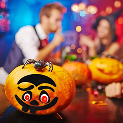 Koogel 20 Kind Designs Pumpkin Decorating Craft, 10 Sheets Halloween Pumpkin Decorating Pumpkin Stickers Pumpkin Decorating Kit for Pumpkin Decoration Craft Halloween Game Trick Treat Party Supplies