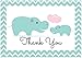 Jungle Animal Thank You Cards 50 Note Card Boxed Set