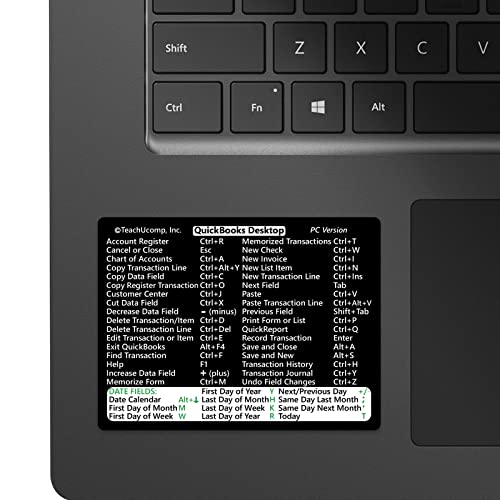 TEACHUCOMP Keyboard Shortcuts Sticker for Intuit