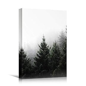 signwin Canvas Wall Art Green Forest Dramatic Forest...