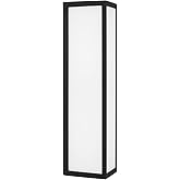 Capital Lighting 954721BK-LD Irvin Modern Painted White Glass Sleek Triangular Form Outdoor Wall Lantern, Integrated LED 22 T