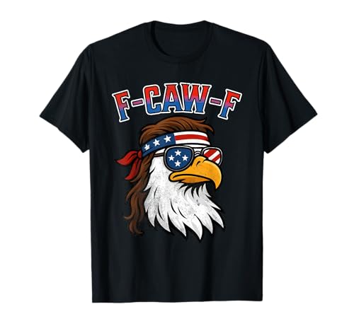 F Caw F American Flag Eagle T-Shirt