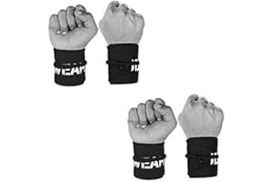 WOD Wear Wrist Wraps for Powerlifting, Strength Training, Bodybuilding, Cross Training, Olympic Weightlifting, Yoga Support - One Size Fits All