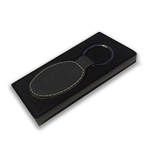 Oval Keychain, Cricket Player, Personalized Engraving Included (Black with Gold)