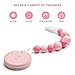 Baby Teething Toys BPA Free Silicone Teether Chew Egg with Pacifier Clip Cute and Effective Pain Relief Pink Cookie for Stylish Girl