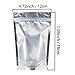 SumDirect Reusable Aluminium Foil Zipper Stand Up Food Pouches Bags with Notch for Food Storage 4.7x 7 Inches, 7.6oz, Pack of 50