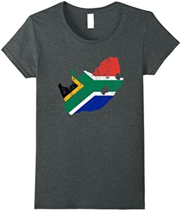 South Africa Map Flag T-shirt South African Retro