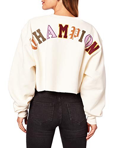 WOMENS-REVERSE-WEAVE-CUT-OFF-CREW-OLD-ENG-LETTER