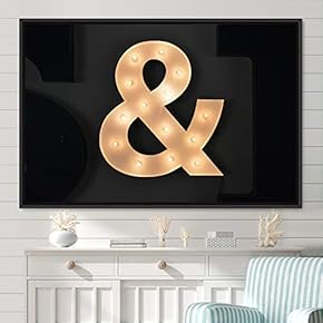 signwin Framed Canvas Wall Art Illuminated Words 3D...