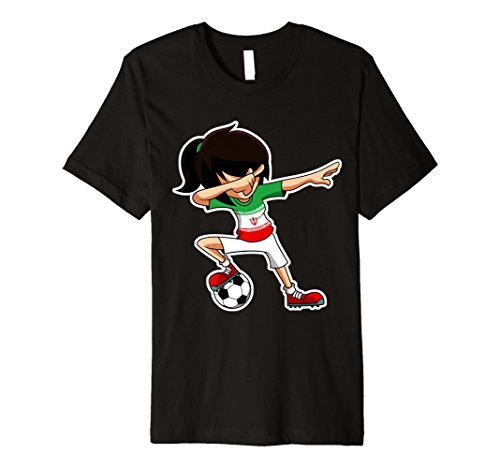 Dabbing World Soccer Team FCDabbing Soccer Girl Iran Shirt, Iranian Flag Jersey