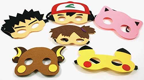 JT Party Superhero Pokemon Party Masks for Children's Birthdays and Holidays