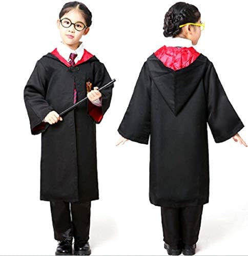 Peachi Kids Halloween Wizard Robe Costume Inspired by Harry Potter for Halloween Cosplay Party
