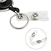 ljdeals Retractable Badge Holder with Key Ring Carabiner Reel Clip On Id Card Holders, Pack of 10