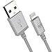 iPhone Charger Lightning Cable 3.3ft/ 1M by Wanshine Nylon Braided- [Apple MFi Certified] for iPhone 8/ X/ 7/ 7 Plus 6/ 6s Plus/ 5s/ 5c/ 5, iPad Pro, Air 2 and More with iPhone 8/ 7 Case Gift(Silver)