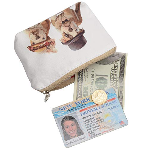 Women and Girls Cute Fashion Coin Purse Wallet Bag Change Pouch Key Holder (Cute Dog)