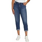 Gloria Vanderbilt Ladies' Cuffed Boyfriend Jeans (US, Numer, 6, Regular, Regular, Dark Denim) UP