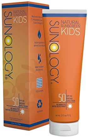 Sunology Natural Sunscreen for Kids SPF 50, Broad Spectrum, Zinc Oxide & Titanium Dioxide Active Ingredients, 2 Oz by Sunology