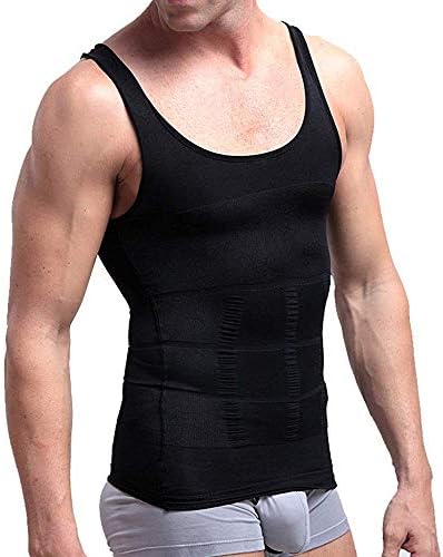 Aptoco Slimming Vest,Men Slimming Tees,Body Shaper,Sauna Suits-Tummy Waist Vest Shirt Abdomen Slim Elastic Tank Top