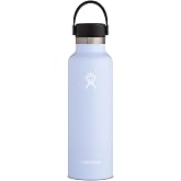 Hydro Flask 21 oz. Water Bottle - Stainless Steel, Reusable, Vacuum Insulated with Standard Mouth Flex Lid , Fog