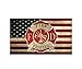 Firefighter American Flag Maltese Cross Garden Flag (Stand Not Included)