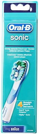 Braun Oral-B SR18-4 Sonic Replacement Toothbrush Heads 4-Pack /GENUINE