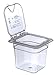 Carlisle FoodService Products Storplus Food Pan, Food Storage Container with Spoonable Corners for Catering, Buffets, Restaurants, Polycarbonate (Pc), 1/6 Size 6 Inches Deep, Clear