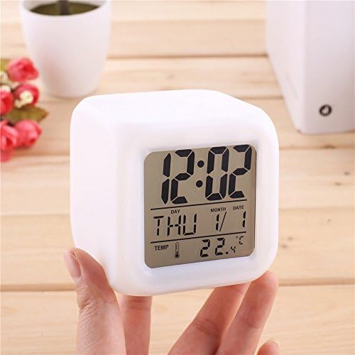 12 Colour Digital Led Alarm Clock – Alarm Clocks are Colour Changing, Battery powered operated, portable, wireless with temperature display. Personal sunrise sleep functions **INCLUDES FREE EBOOK**