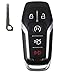 QualityKeylessPlus Keyless Entry Smart Prox Remote and Uncut Blade for Select Ford Fusion Explorer Edge P/N 164-R7989 Plus Keytag Return