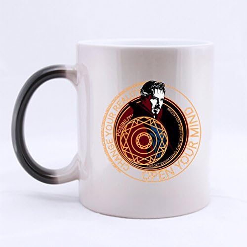 Christmas Halloween Gifts Personalised Doctor Strange Design Heat Sensitive Color-Changing Black/White 11 oz Ceramic Custom Morphing Coffee/Tea Mugs