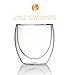 Kitchables Double Wall Glass Coffee Mugs Set of 4, 8oz - Insulated Clear Glass Coffee Mugs for Cappuccino, Latte, Tea, Espresso - Latte Cup - Tazas Para Cafe