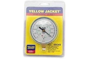Yellow Jacket 69045 Vacuum Gauge European Version (1000-0 Millibar/30-0"), 3 1/8"