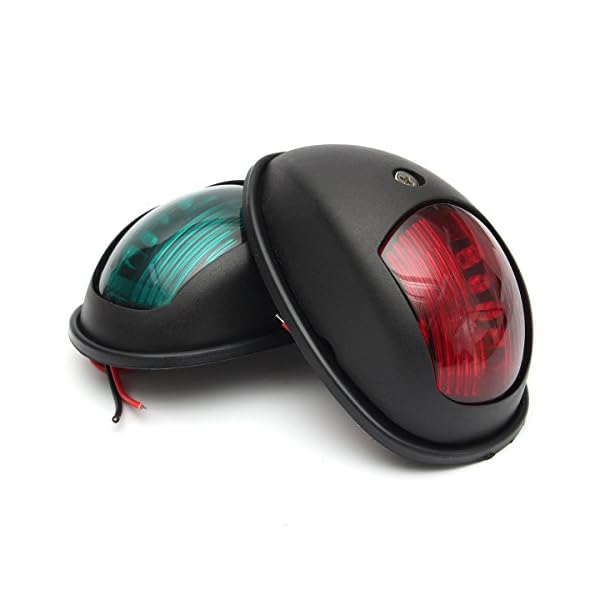 Boat-Navigation-Lights-YESSHOW-New-Marine-LED-Navigation-Lamp-Port-Bow-Side-Starboard-Lights-Red-Green-LED-for-Chandlery-Boat-Yacht-Skeeter-Safety-Lights-Deck-Mount-DC-12V-24V