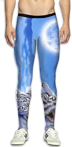 Moonlight Tiger Mom Mens Fitness Sports Compression Tights Pants