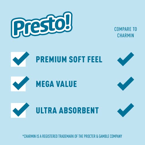 Amazon Brand Presto! 2Ply Toilet Paper, UltraSoft, Unscented, 24
