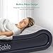 Sable Mattress with Built-in Pump, Upgraded Inflatable Blow Air Bed Comfortable Flocked Top Pillow Storage Bag, Height 17 inches, Twin Size for an Adult, Grey
