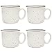 Culver 14-Ounce Campfire Ceramic Mug Set of 4 (White)