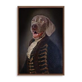 Framed Canvas Home Artwork Decoration Humor Animal Canvas Wall Art for Living Room, Bedroom - 16x24 inches