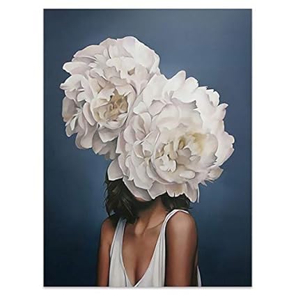 Ndegdgswg Stylo à Fleurs Peinture Abstraite De Toile De